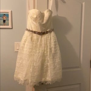 Short/knee length bridal/bridesmaid dress.